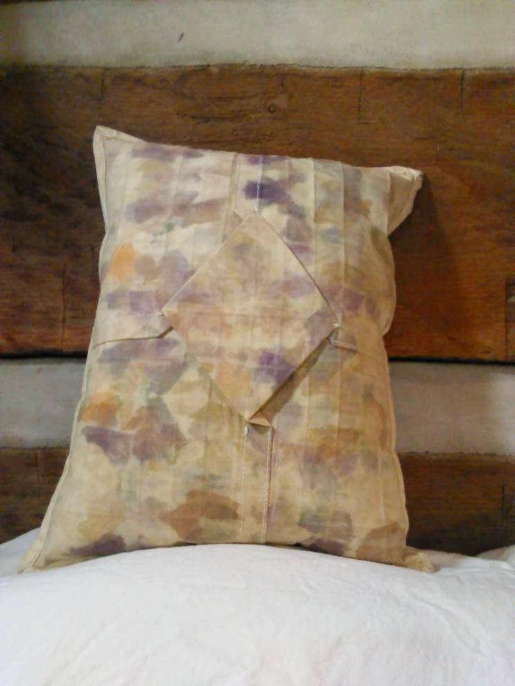 Botanical Dye - onion skin on cotton with a Harper's Star pleat, Patricia C. Coleman