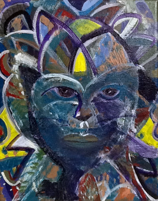 Cat Crow Self Portrait - Patricia C. Coleman