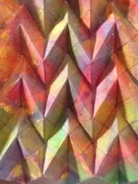 Abstracted V - V fold on watercolor paper , Patricia C. Coleman