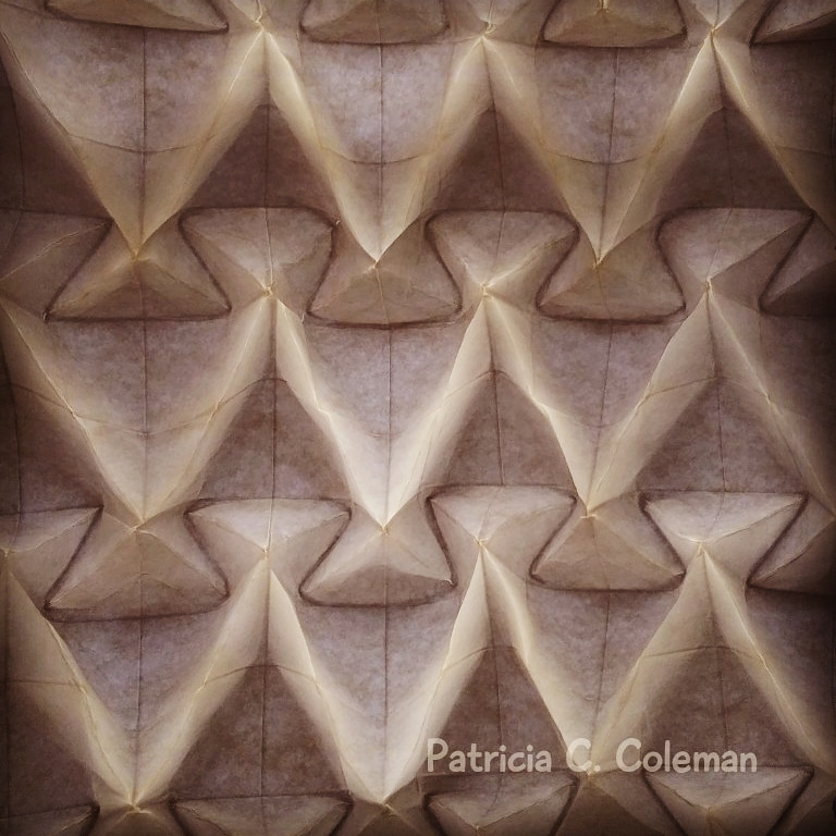 Emerald's Wave reverse intersecting triangles back lit