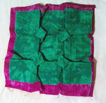 Bird Base Fabric tesselation.  I love folding and pleating and want to apply it to other design areas .  Patricia C. Coleman